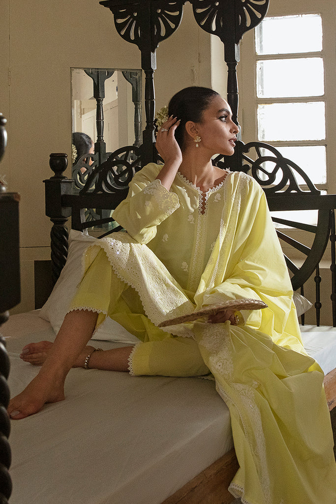 Clover Lime | Cross Stitch | Chikankari Lawn 2023