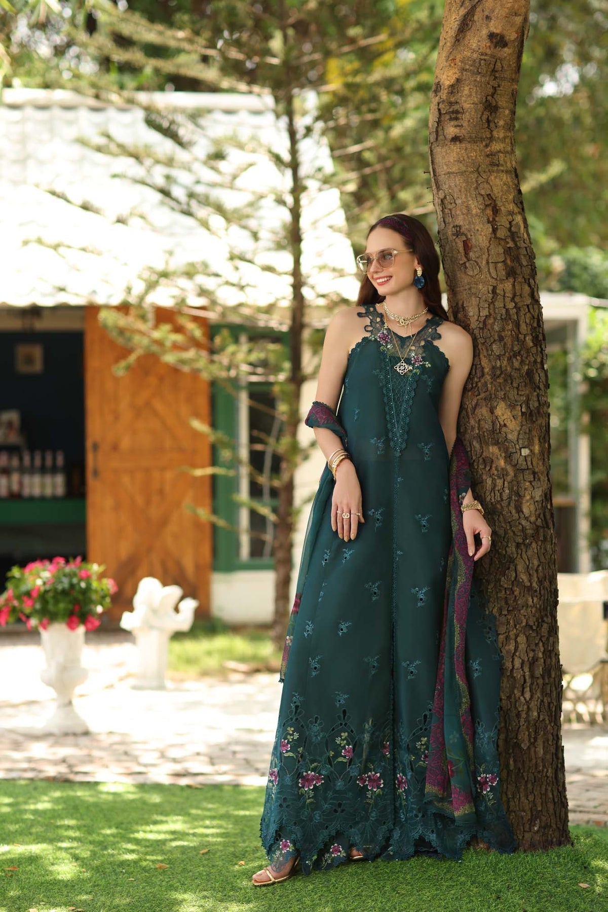 D6 – Coblat Teal | Saadia Asad | Noor Eid Luxury Printskhas Collection 2026