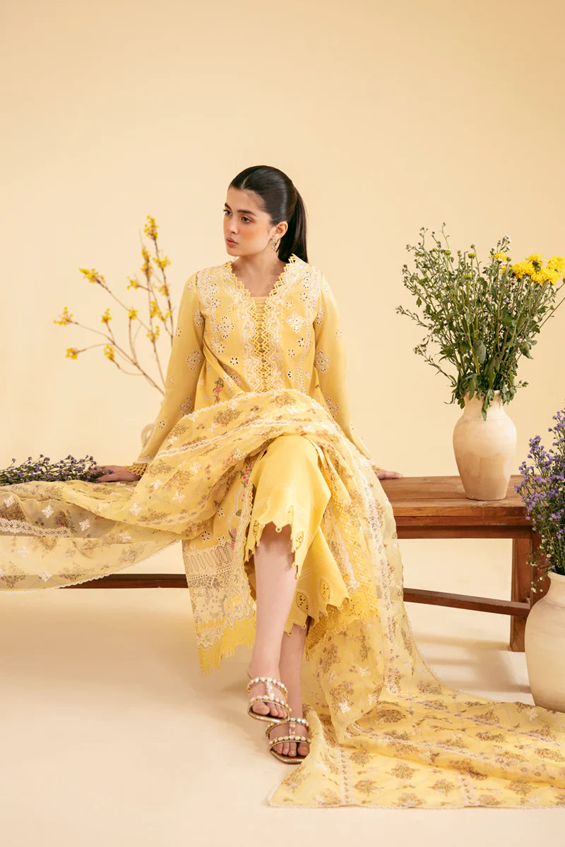 SQ-12 ZHAIN | Qalamkar | Qlinekari Lawn Collection 2024