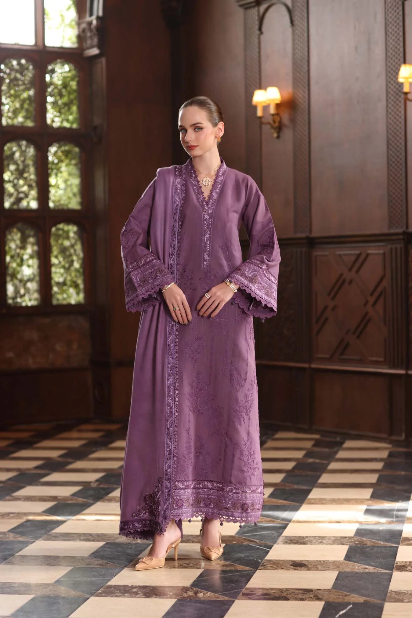 Serenity | Noor By Saadia Asad  | Pashmina Shawl Collection 2025