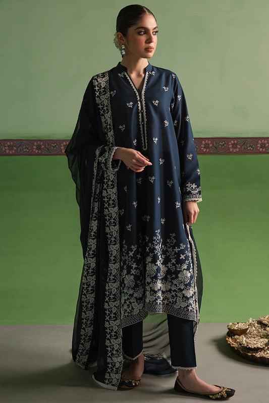 INSIGNIA BLUE | Cross stitch | Chikankari Unstitched Collection 2024