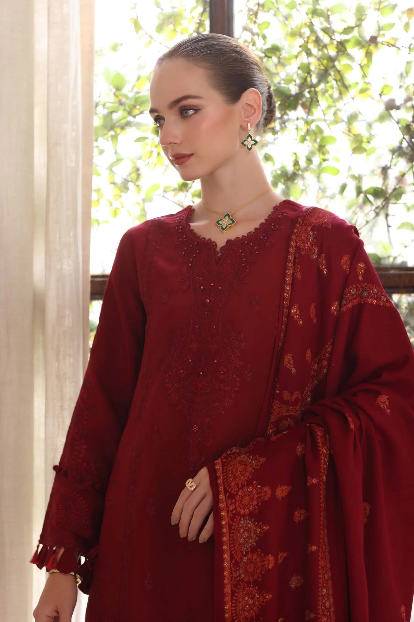 Ember | Noor By Saadia Asad  | Pashmina Shawl Collection 2025