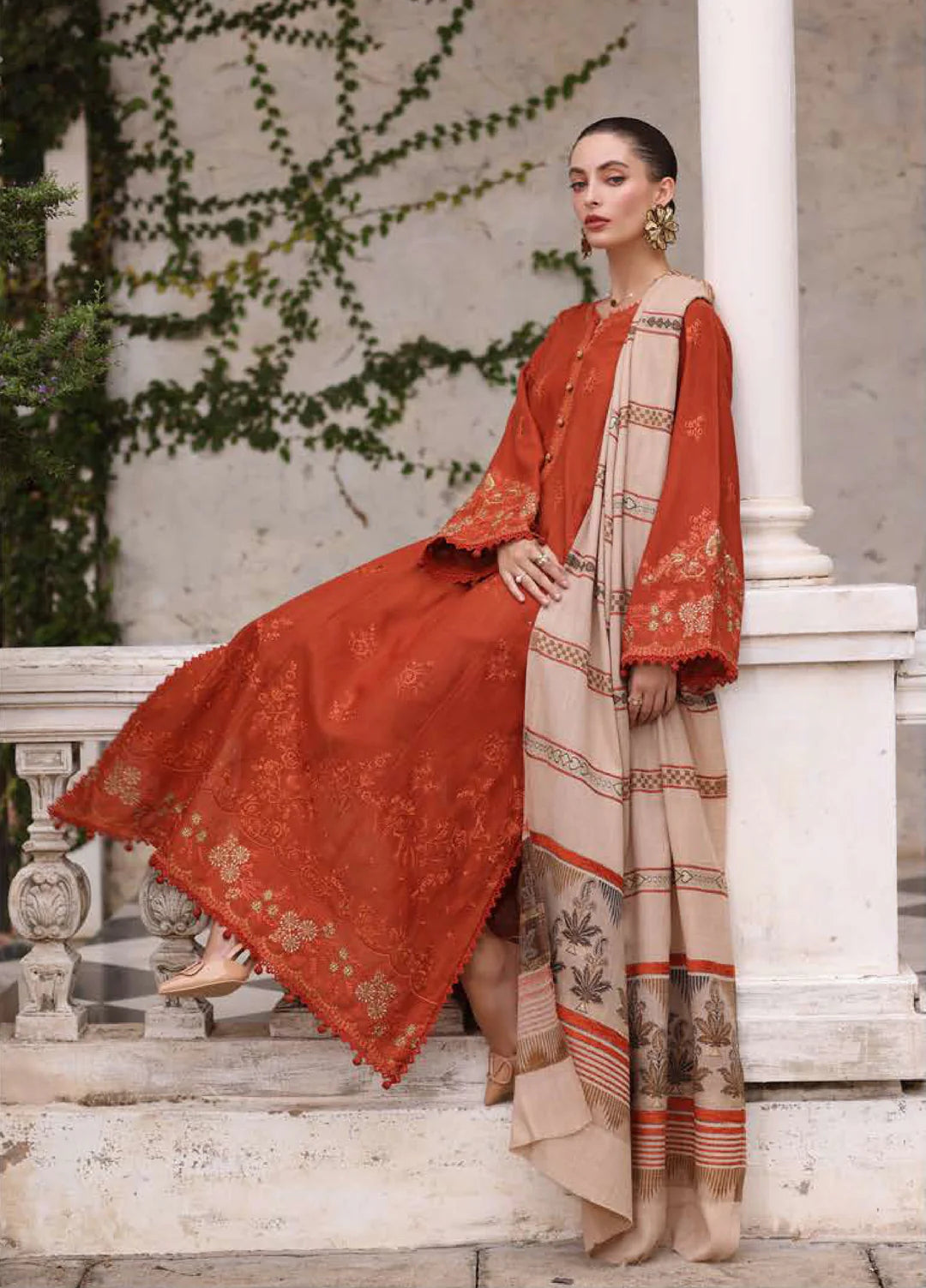 Rustique | Noor By Saadia Asad  | Pashmina Shawl Collection 2025