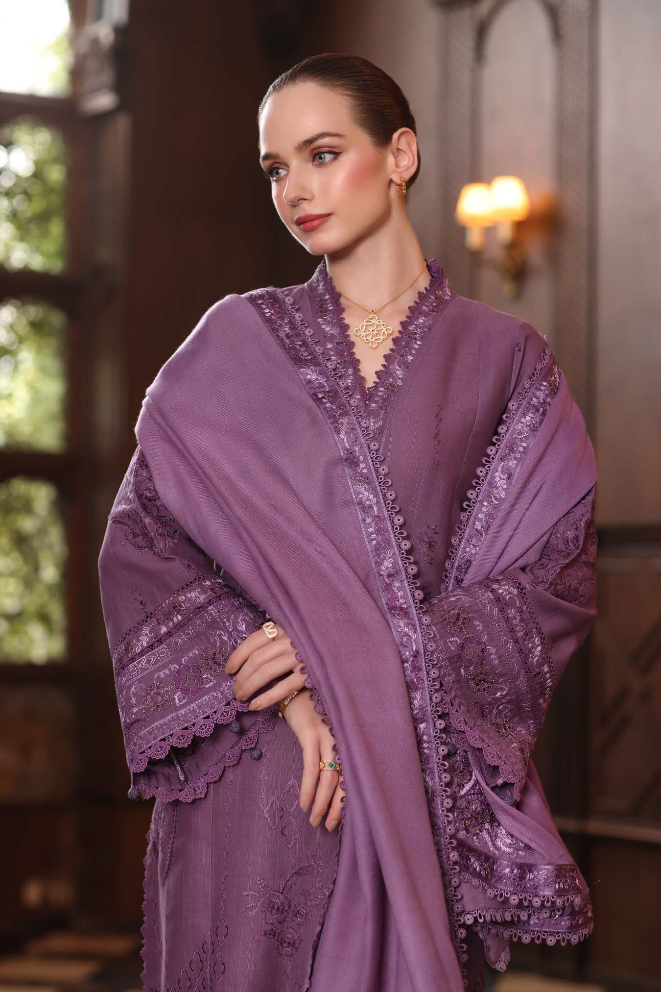 Serenity | Noor By Saadia Asad  | Pashmina Shawl Collection 2025