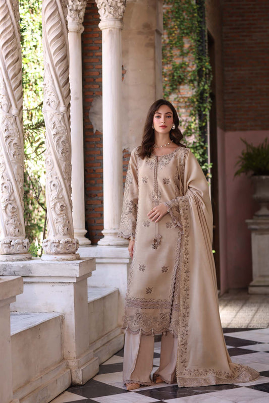 Caramel Mist | Noor By Saadia Asad  | Pashmina Shawl Collection 2025