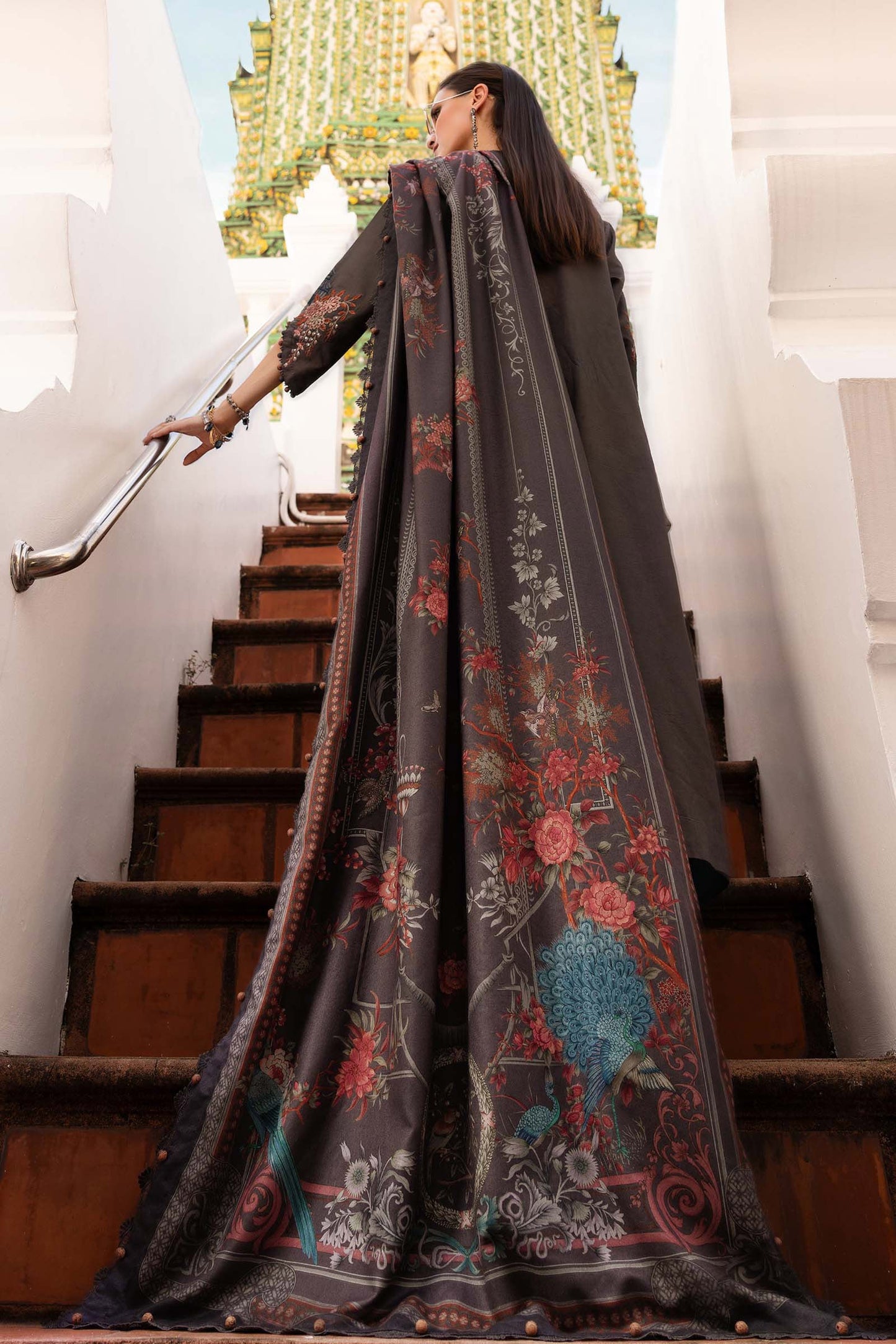 MPT-2801-B | Maria B | M.Prints Winter Shawl Collection 2025