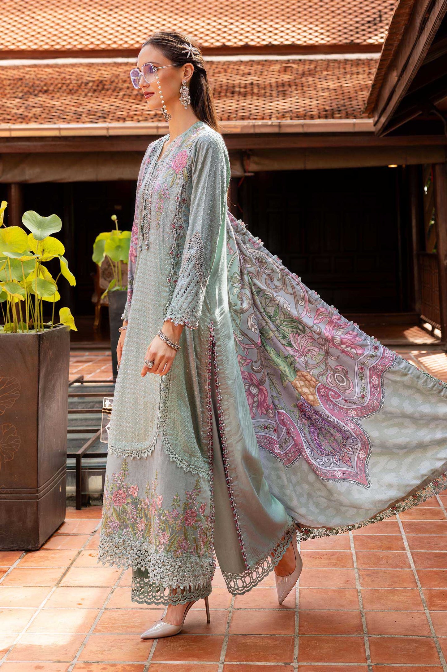 MPT-2802-A | Maria B | M.Prints Winter Shawl Collection 2025