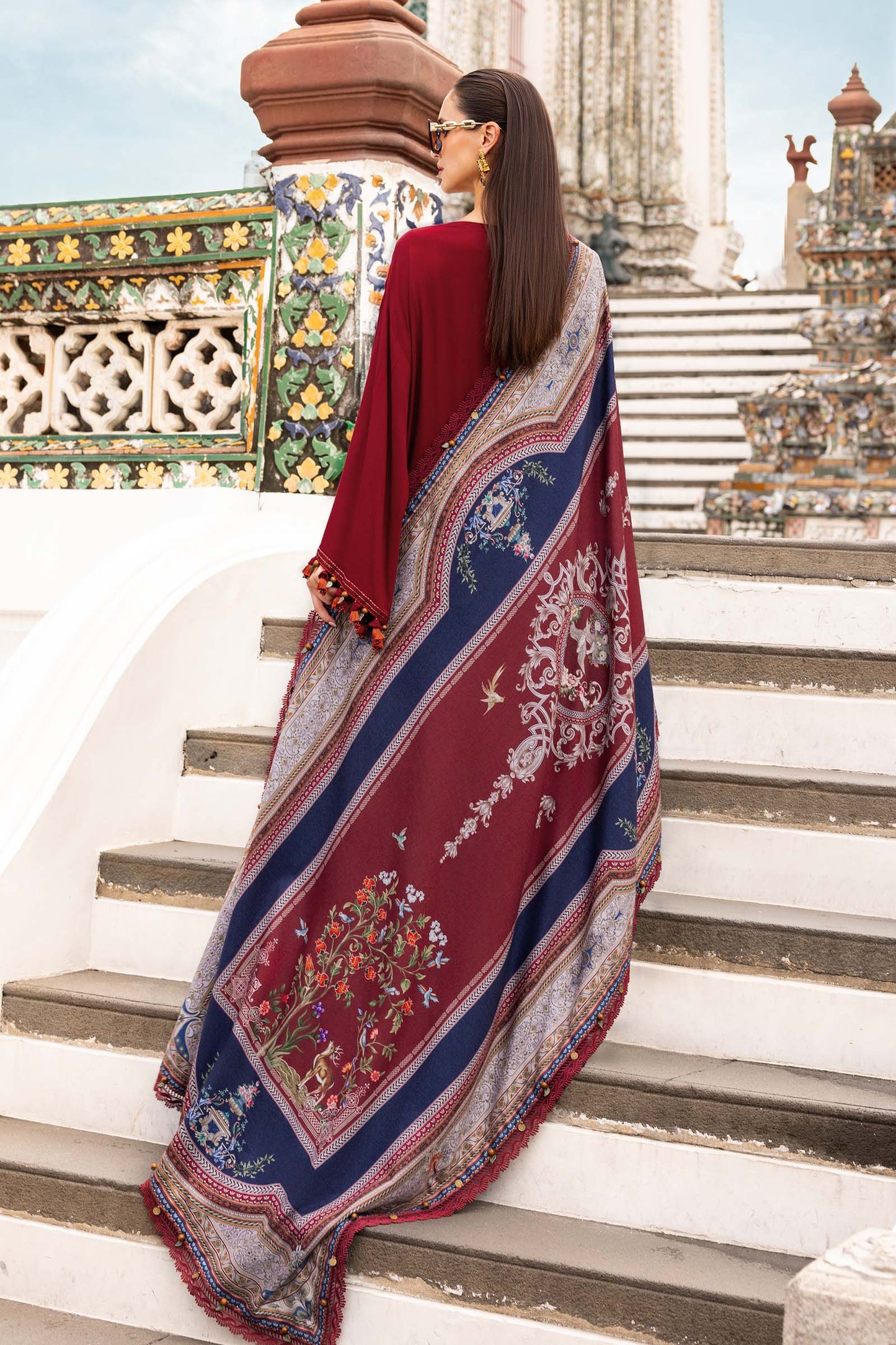 MPT-2805-A | Maria B | M.Prints Winter Shawl Collection 2025