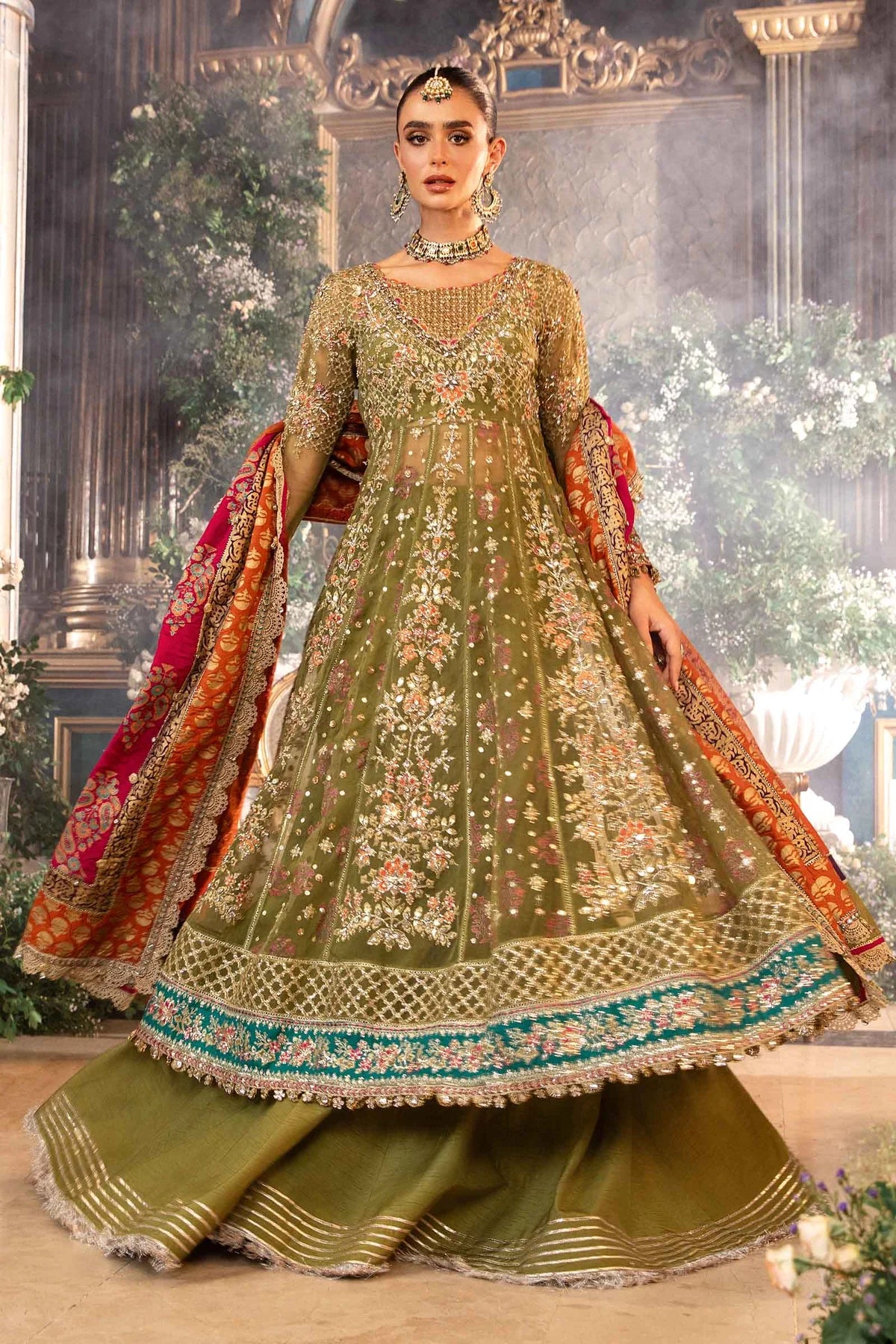 BD-2906 | Maria B | Mbroidered Wedding Collection 2025  Ayat B Wardrobe