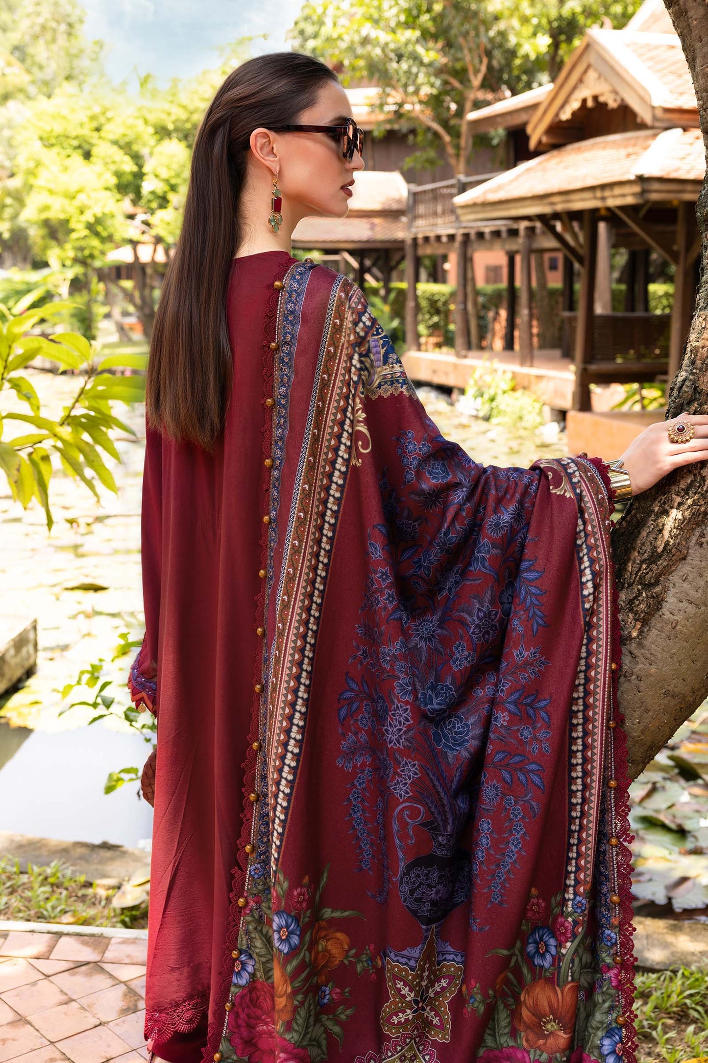 MPT-2807-A | Maria B | M.Prints Winter Shawl Collection 2025