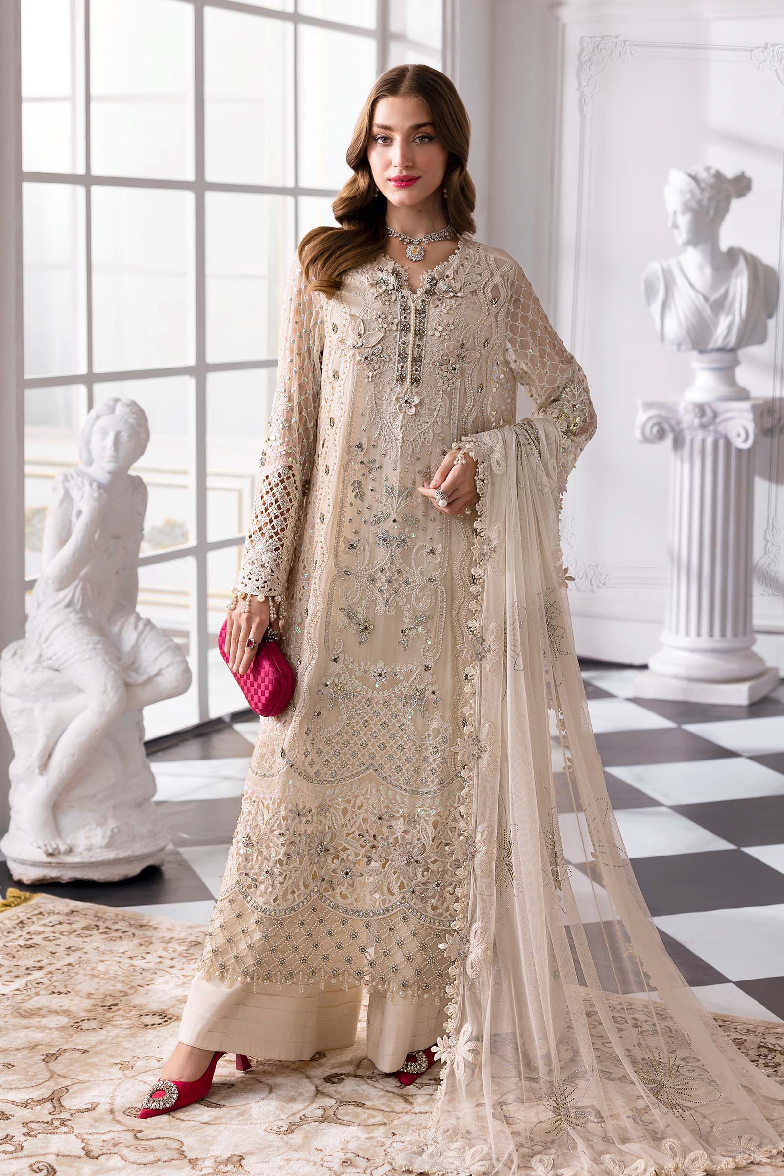 Party Wear New Collection Of Maria B Maria B MPC-107-25 Chiffon Design Wedding  Party