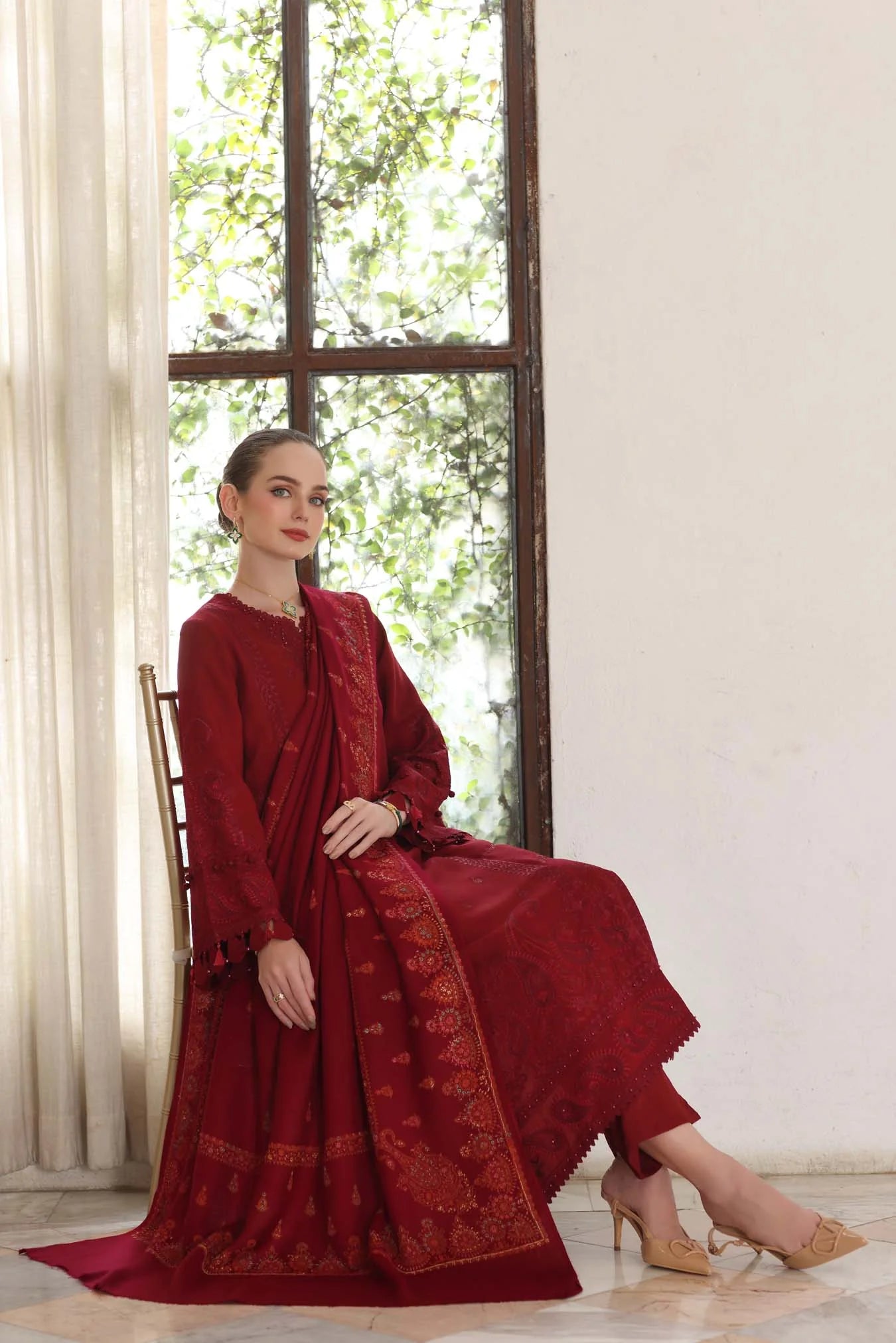 Ember | Noor By Saadia Asad  | Pashmina Shawl Collection 2025