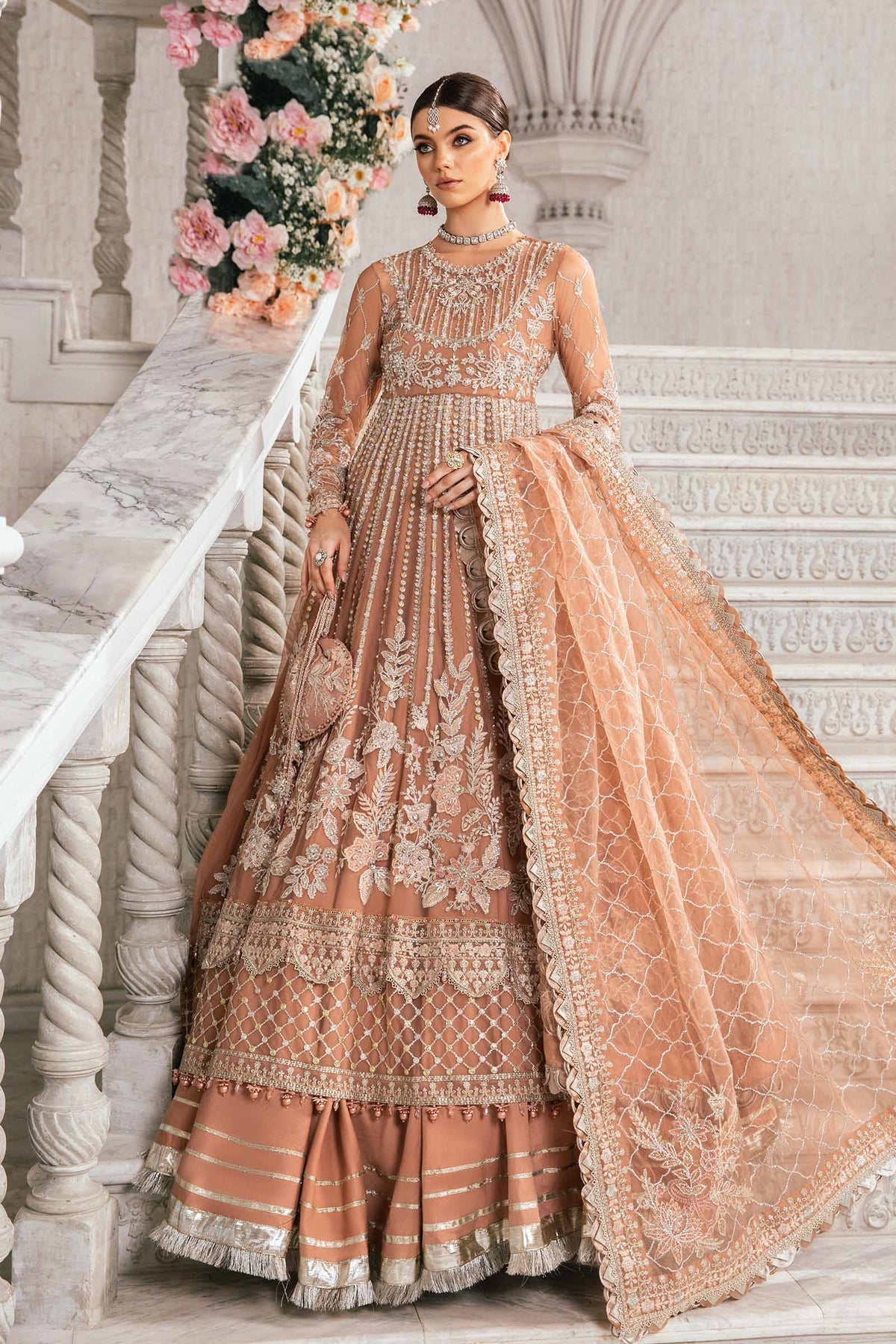 Unstitched Mbroidered Wedding Formals 2024 by Maria B | BD-2804