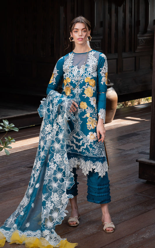 FLORA (RRL-11) | Asifa & Nabeel | Rosemary and Ruffles Luxury Lawn 2024