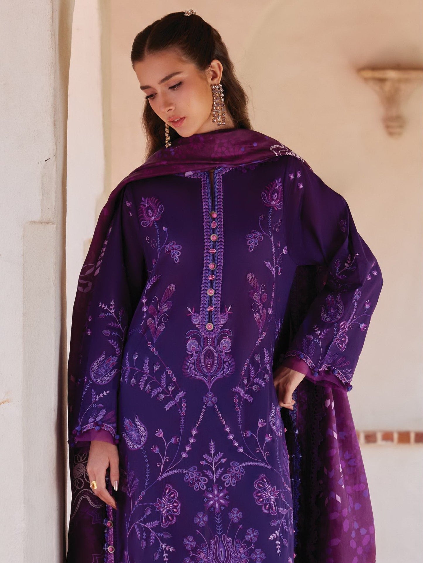 Vicenta Violet | Farah Talib Aziz | Luxury Lawn Collection Unstitched 2026