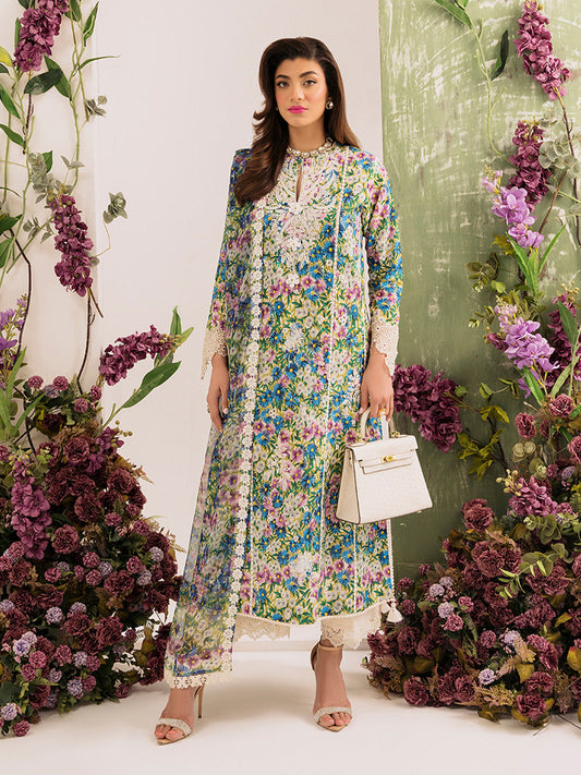 Iris | Faiza Faisal | French Garden | Unstitched Lawn Collection 2023