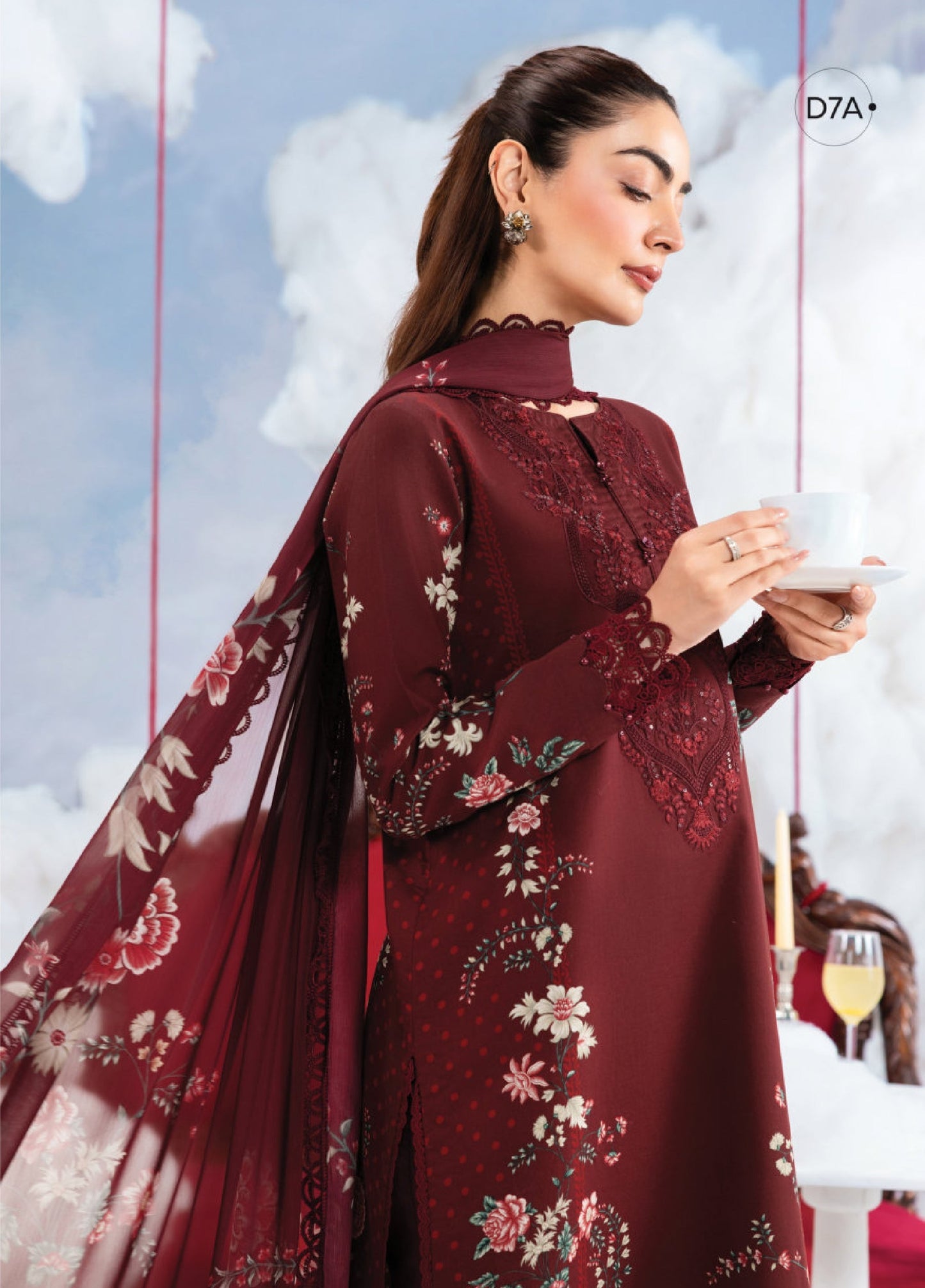 MB-CUSV14-07A | Maria B M.Basic | Dreamscape Lawn Eid Collection 2026