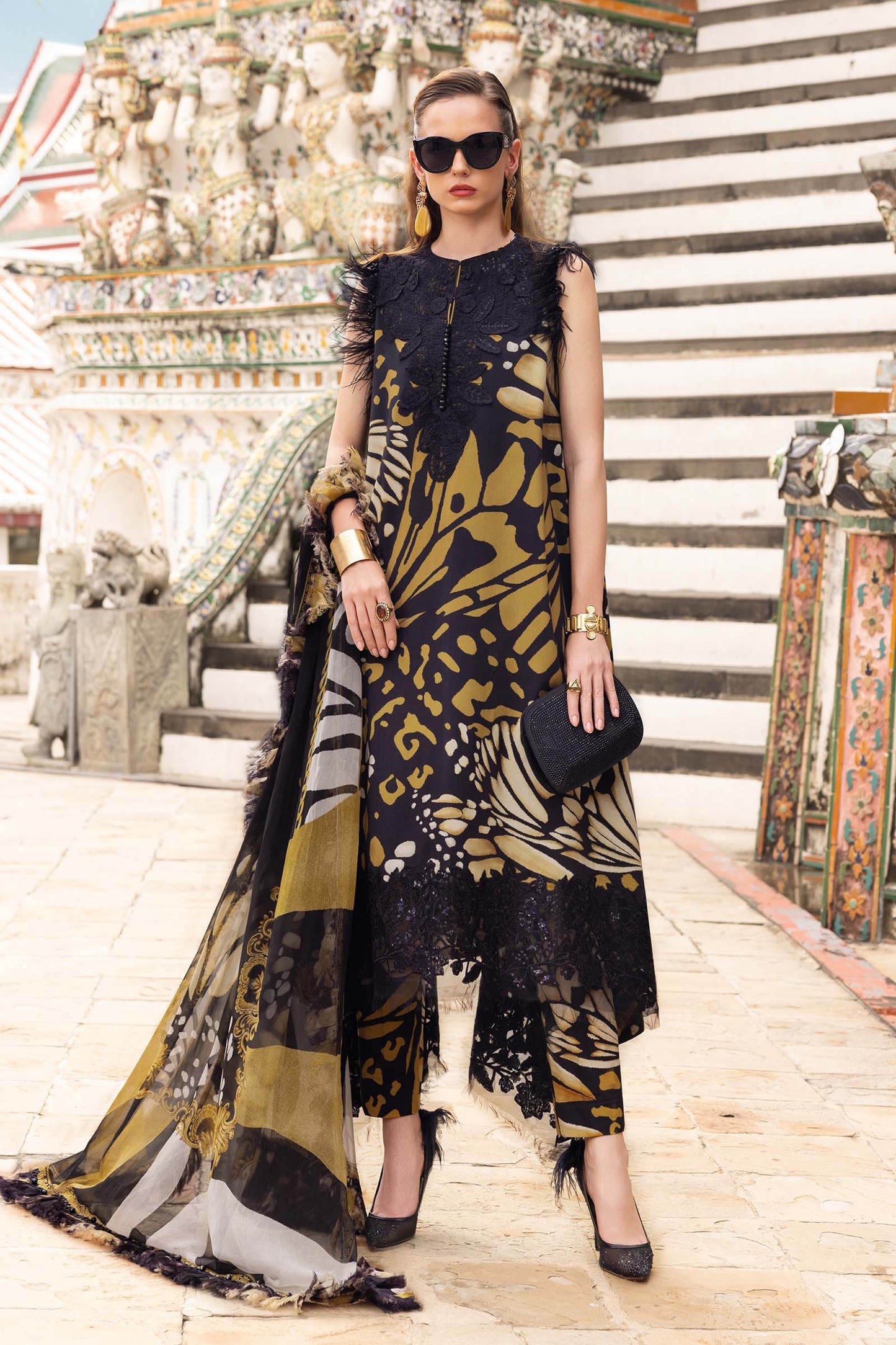 MPT-2809-B | Maria B | M.Prints Winter Shawl Collection 2025
