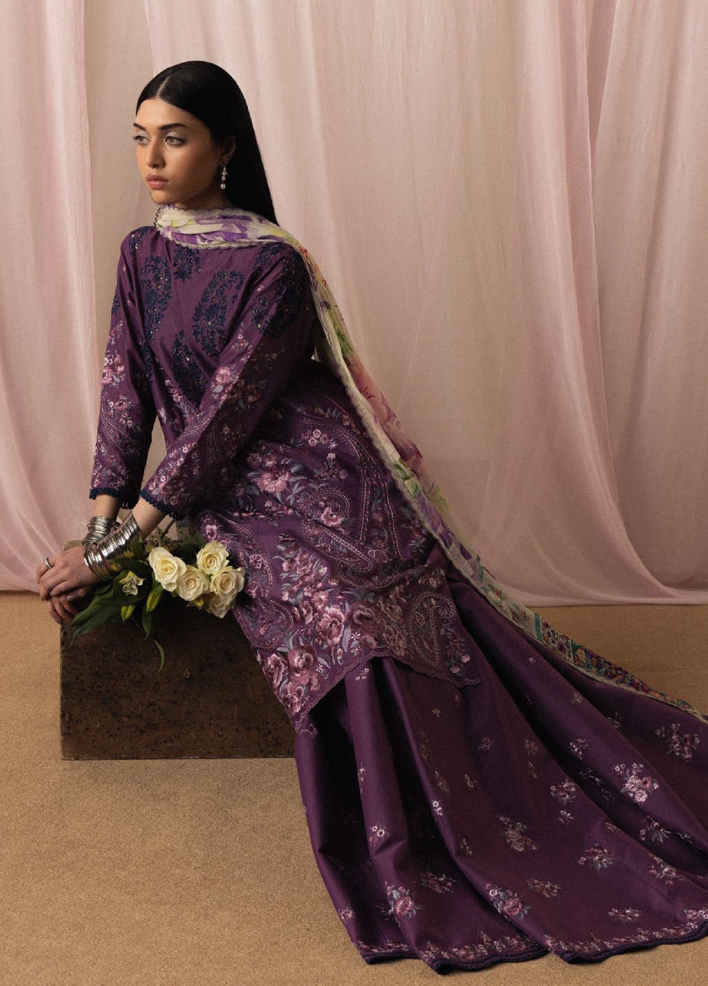 Sumire-D2 | Zara Shahjahan | Satori Luxury Lawn Collection Unstitched 2026