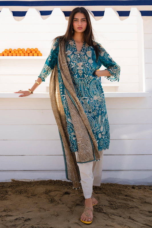 H241-018B-2BG | Sana Safinaz | Mahay Spring Lawn 2024
