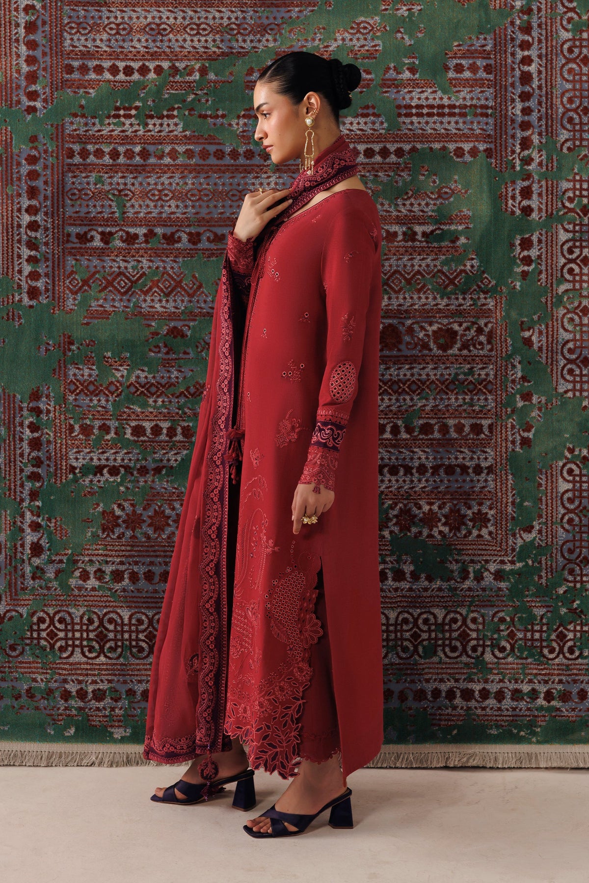 QLW-03 ZAIRA | Qalamkar | Qline Linen Collection 2026