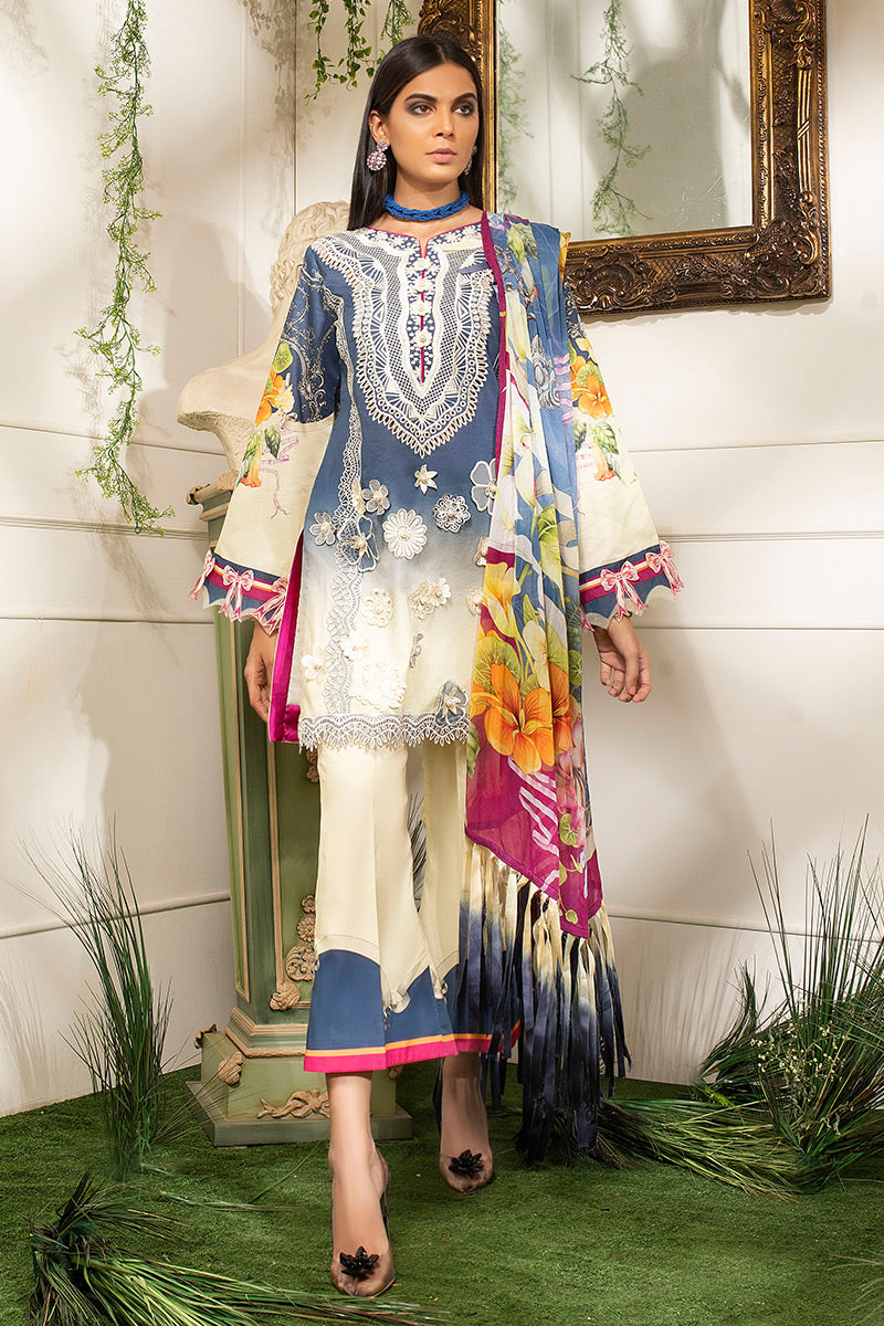 African Daisy HLS-02a | Mushq | Hemline Lawn Collection 2020