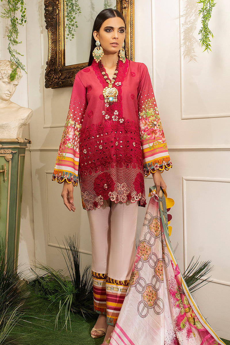 Carmine HLS-06a | Mushq | Hemline Lawn Collection 2020