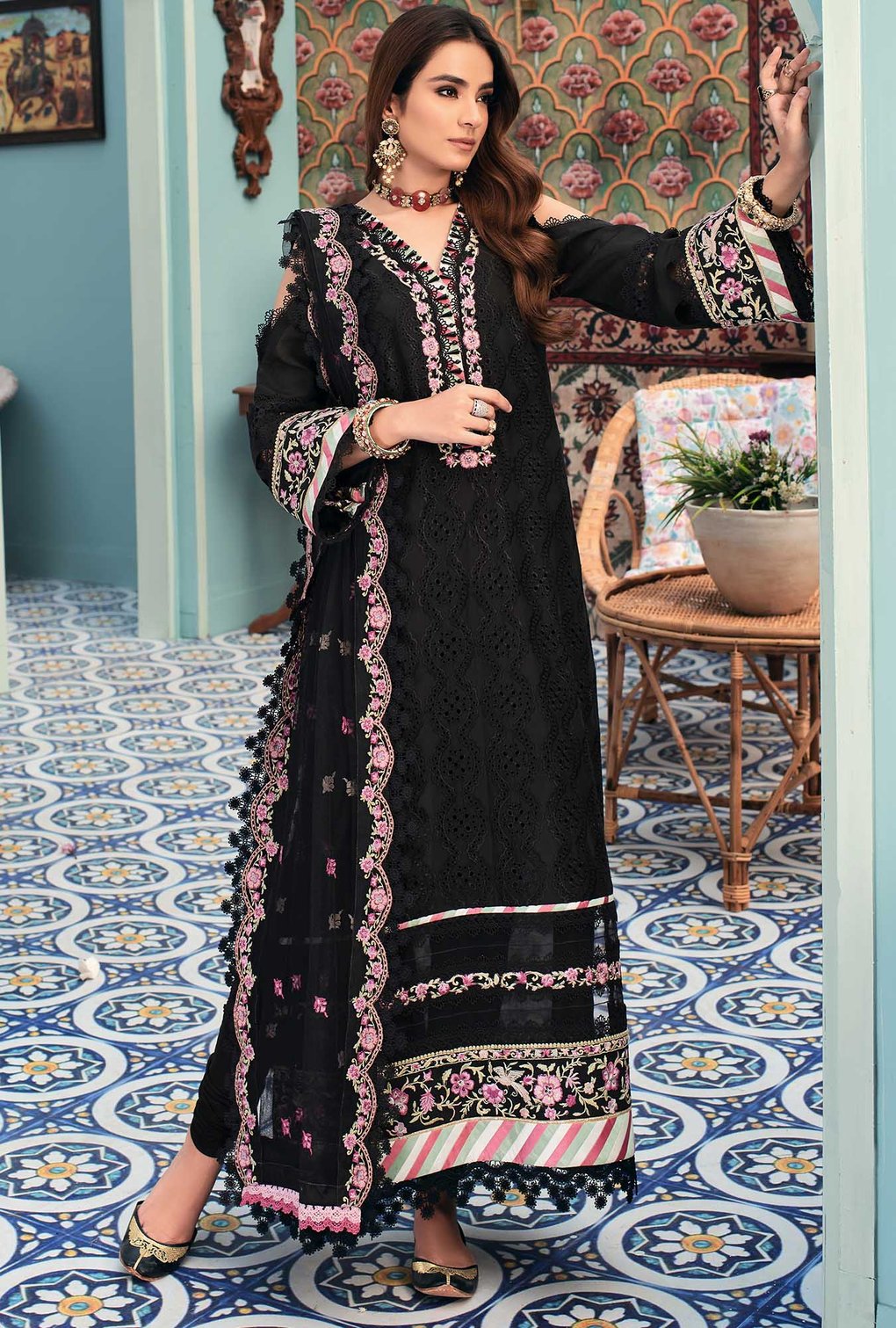 D3-AYATTN | Noor by Saadia Asad | Chikankari Collection 2021