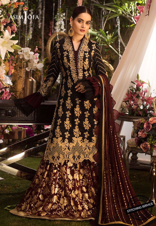 Ajn-01 | Asim Jofa | Naubahar Chiffon Collection