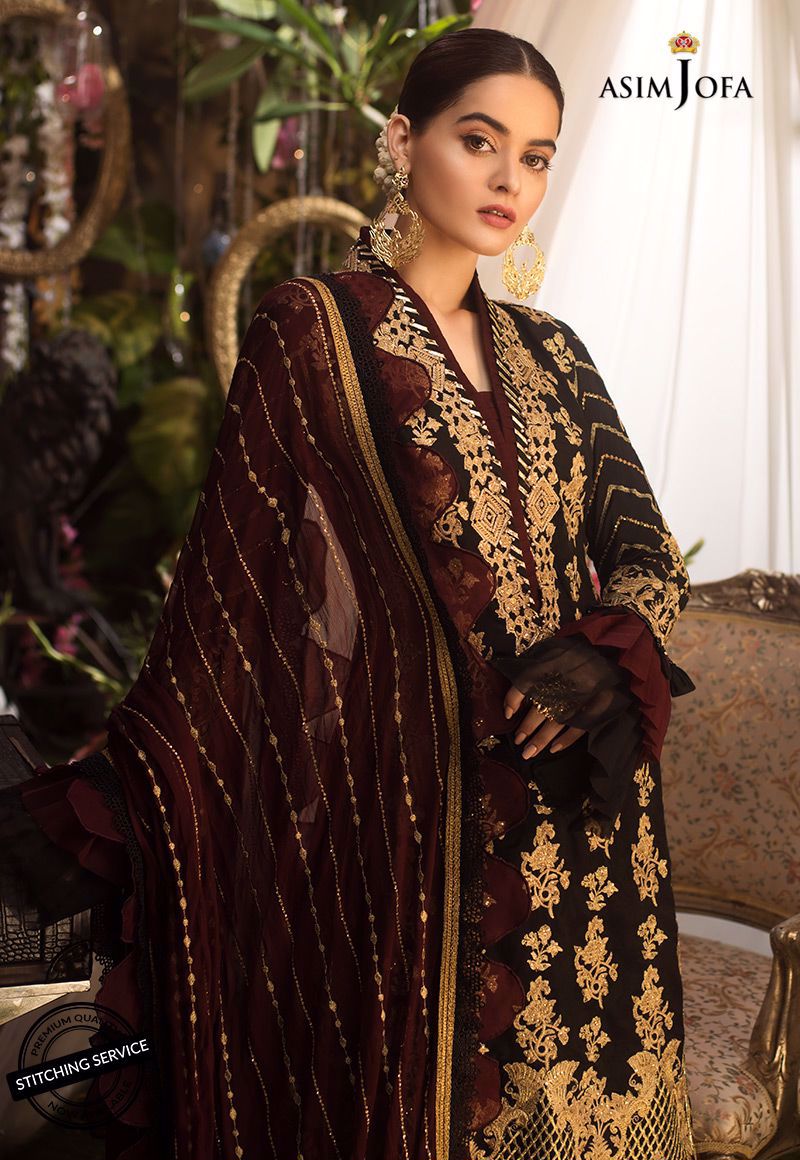 Ajn-01 | Asim Jofa | Naubahar Chiffon Collection