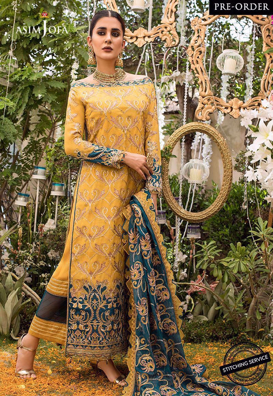 Ajn-04 | Asim Jofa | Naubahar Chiffon Collection