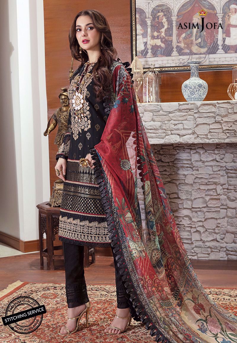 AJRL-10 | Asim Jofa | Luxury Lawn'21 | RABT COLLECTION