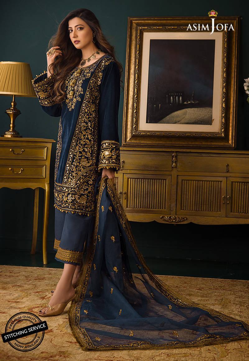 AJMR - 09 | Asim Jofa | Makhmal Embroidered Collection 2021
