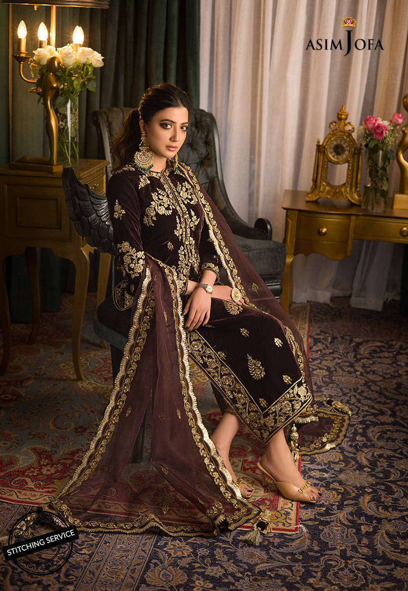AJMR - 07 | Asim Jofa | Makhmal Embroidered Collection 2021