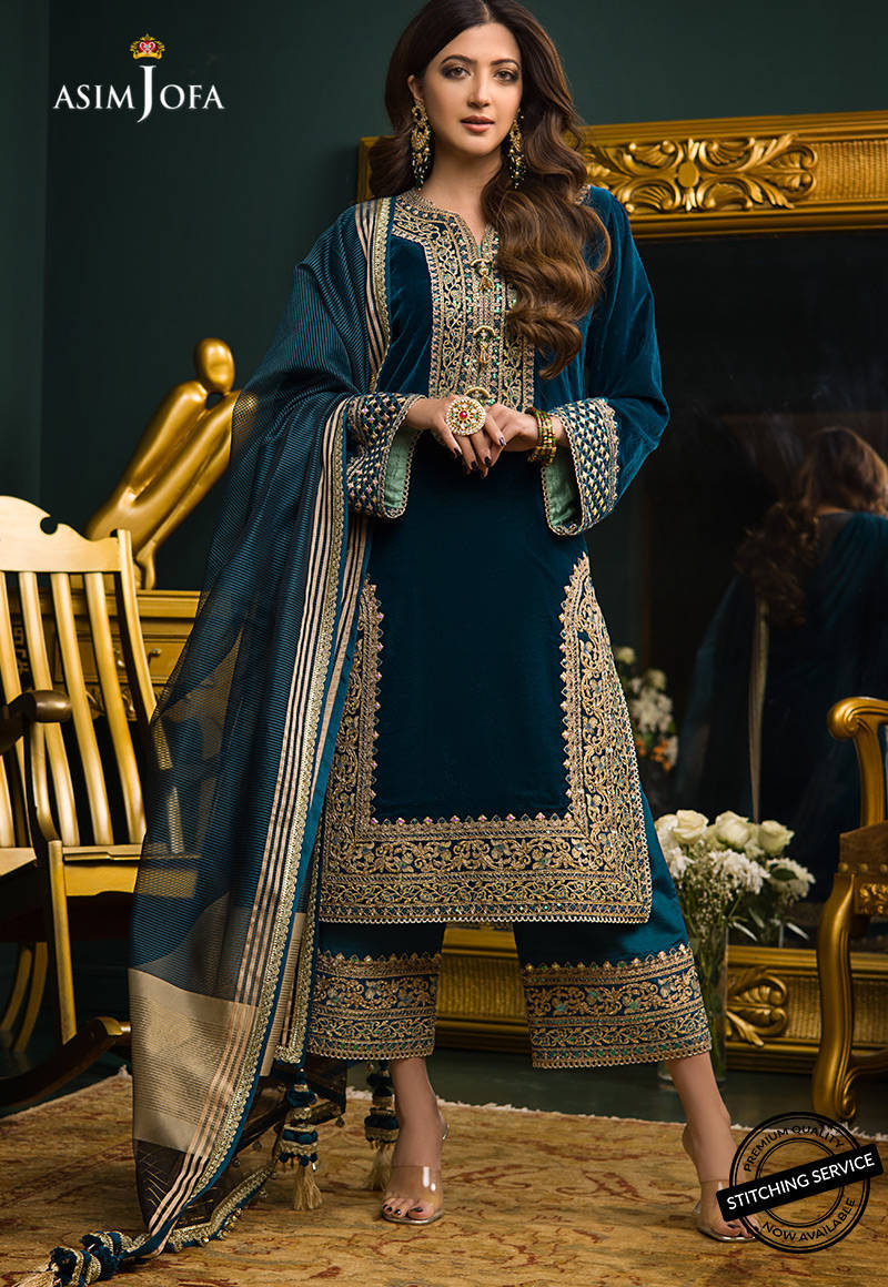 AJMR - 01 | Asim Jofa | Makhmal Embroidered Collection 2021
