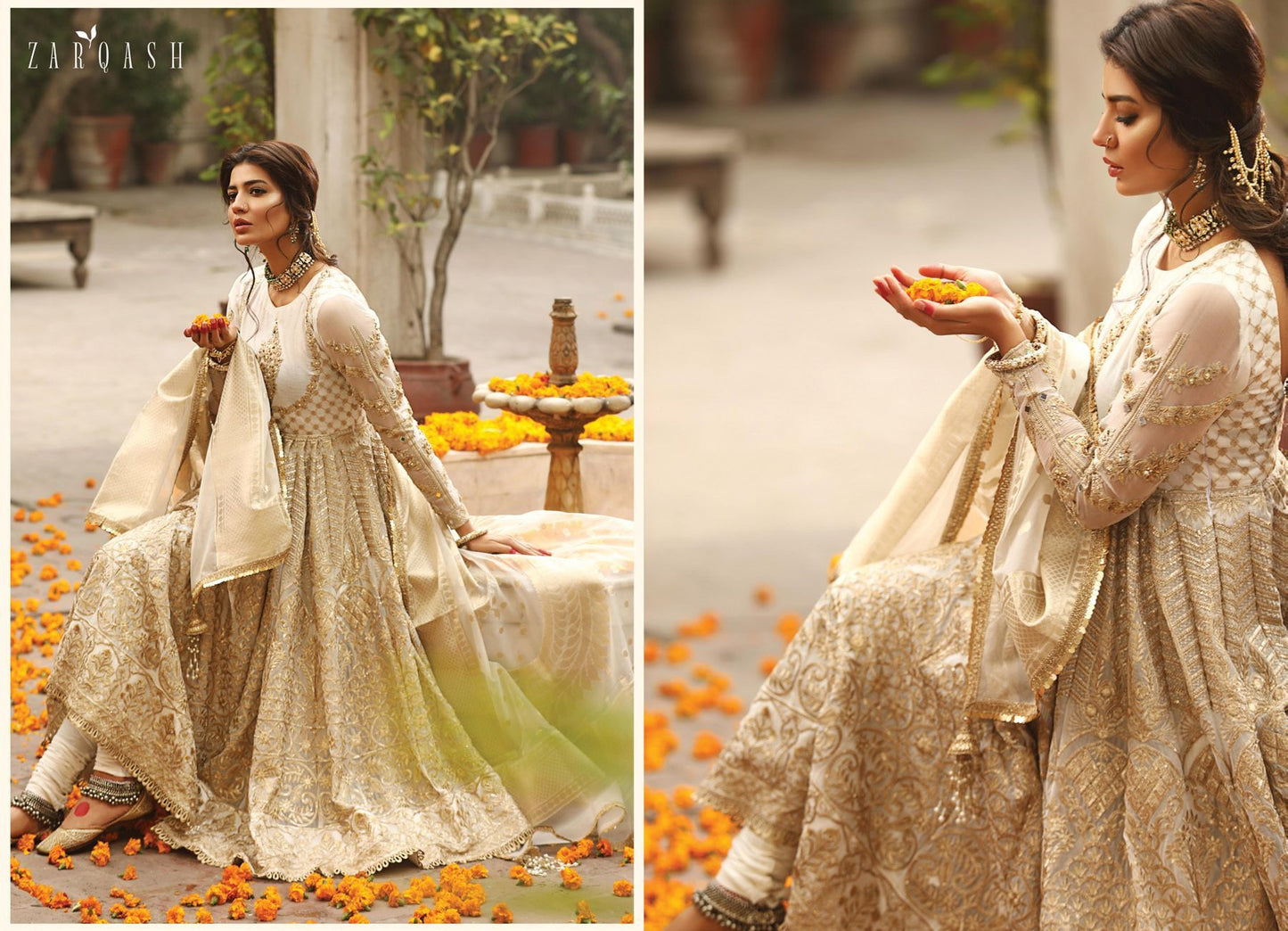 ZQ 3 - Sunehri | Zarqash - Rubaai Luxury Wedding Collection