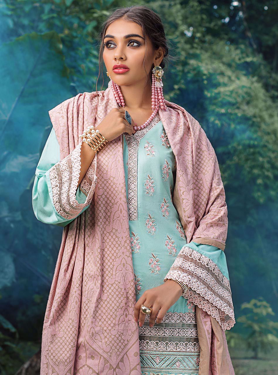 Misty Frost (Zainab Chottani Luxury Shawl Collection)