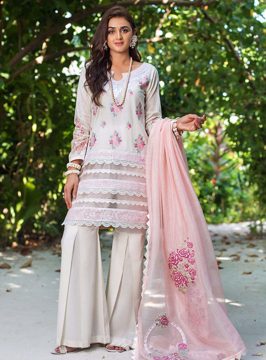 Vanilla Dust B | Zainab Chottani | Luxury Lawn/Chikankari'20