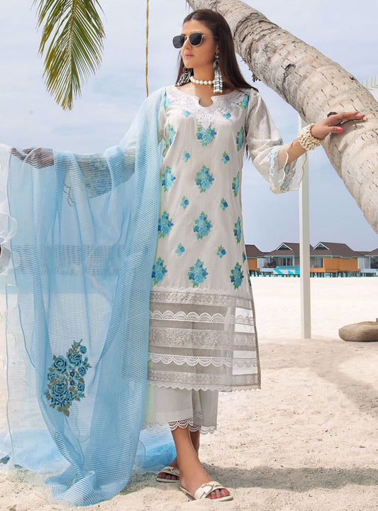 Vanilla Dust A | Zainab Chottani | Luxury Lawn/Chikankari'20