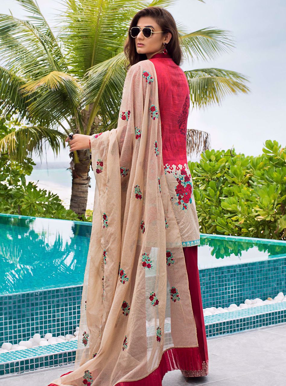 Rosette Spray B | Zainab Chottani | Luxury Lawn/Chikankari'20