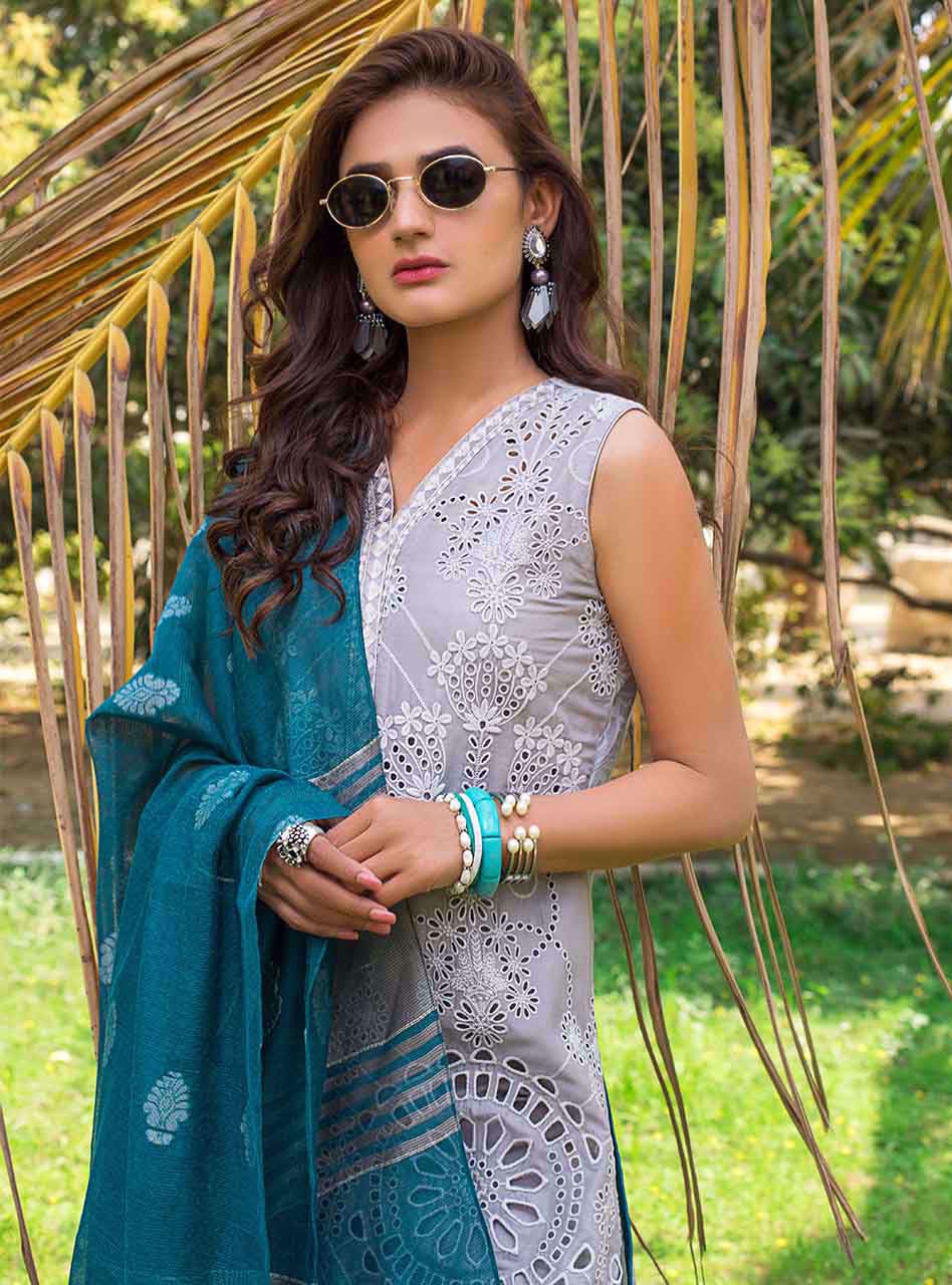 Marine Orchid B | Zainab Chottani | Luxury Lawn/Chikankari'20