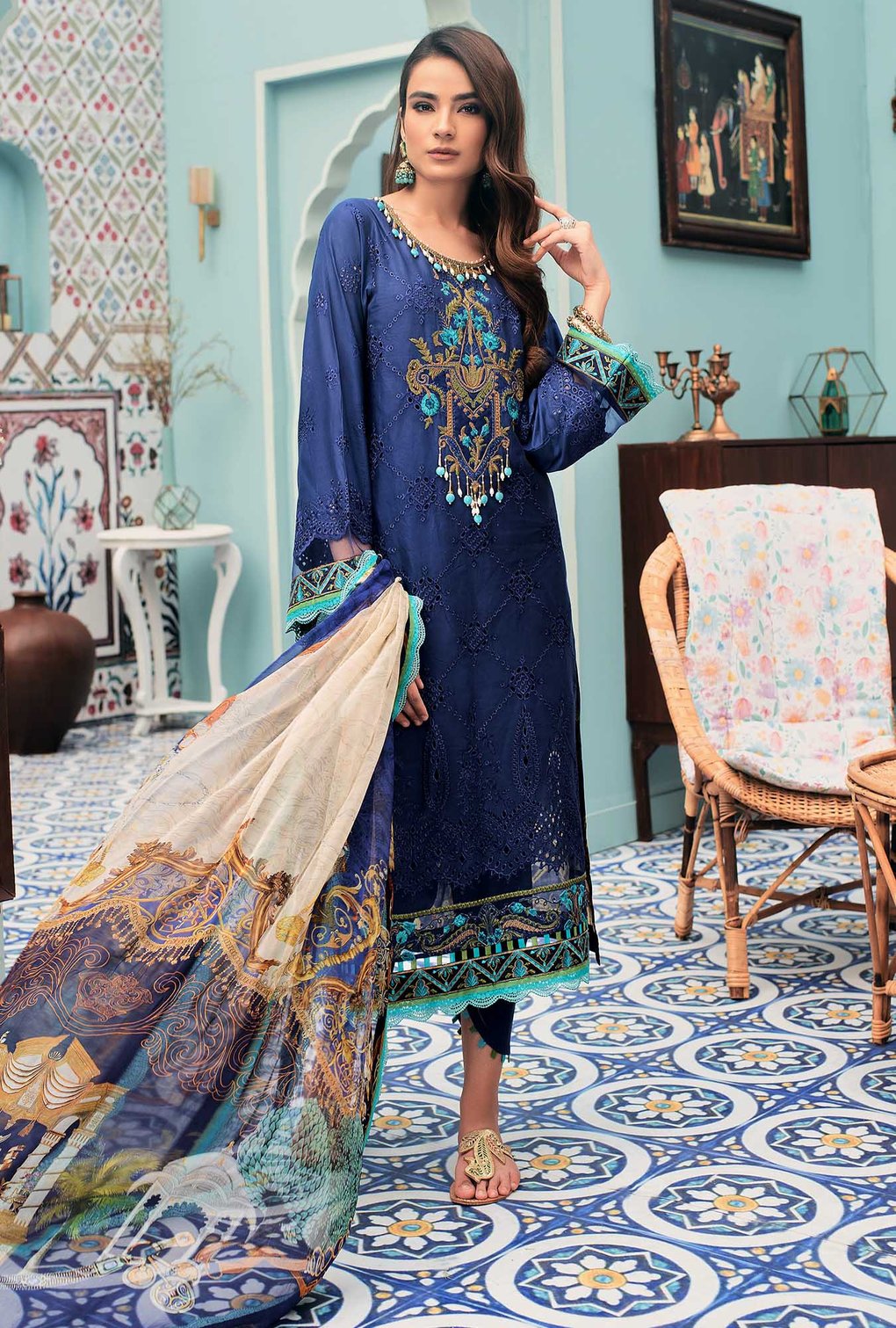 D6-KALON | Noor by Saadia Asad | Chikankari Collection 2021
