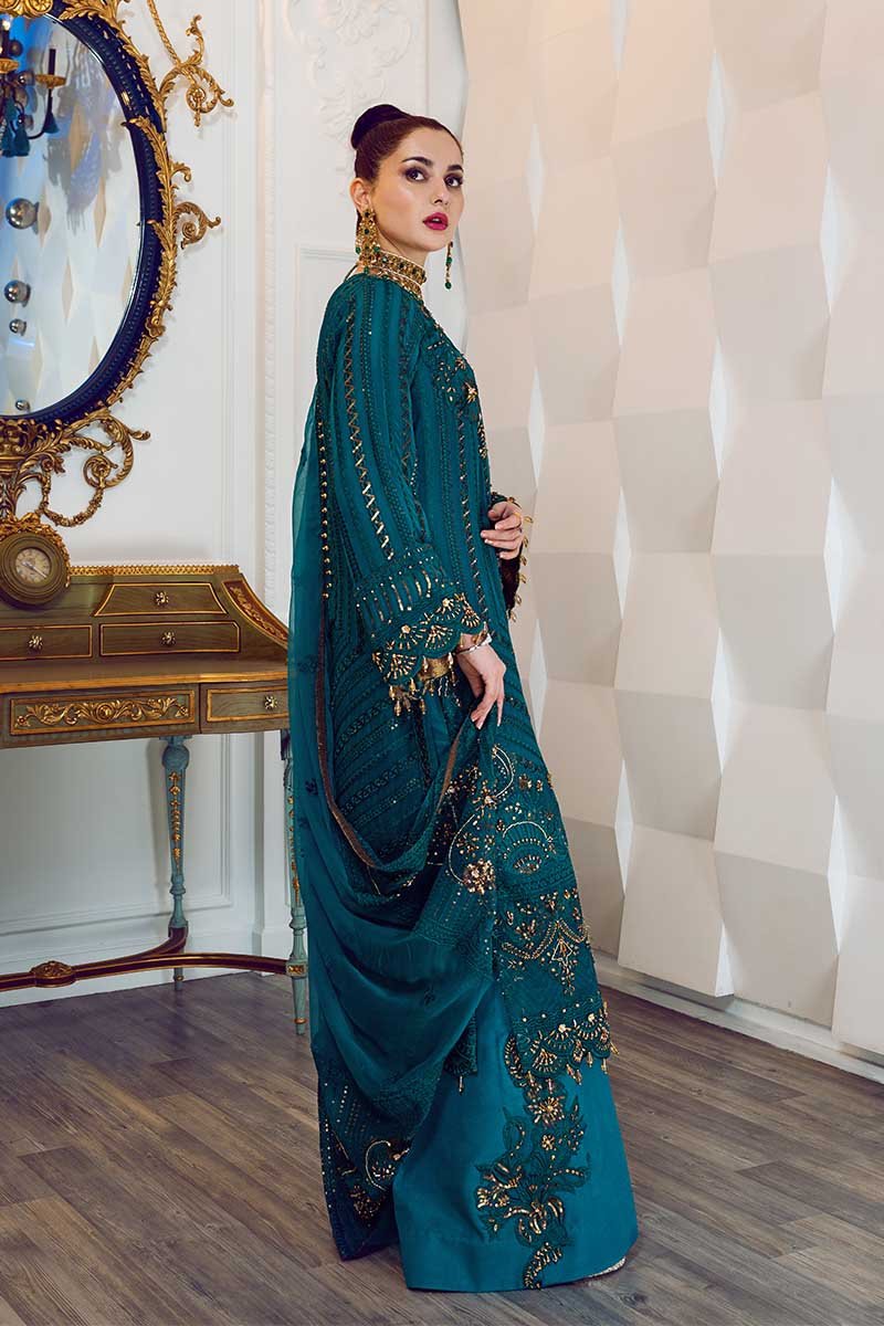 Emerald Guild | Rang Rasiya |  Ritzier Embroidered Chiffon collection 2020