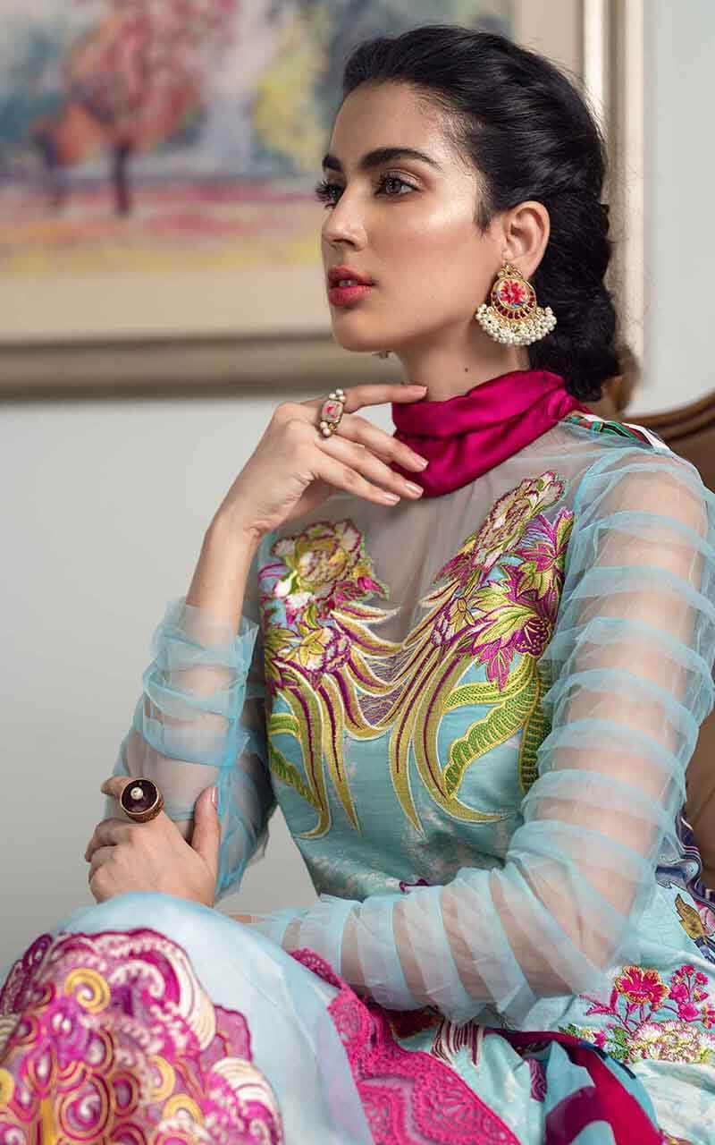 9-T Rainbow Bouquet | Asifa & Nabeel | La'amour Luxury Lawn SS'21
