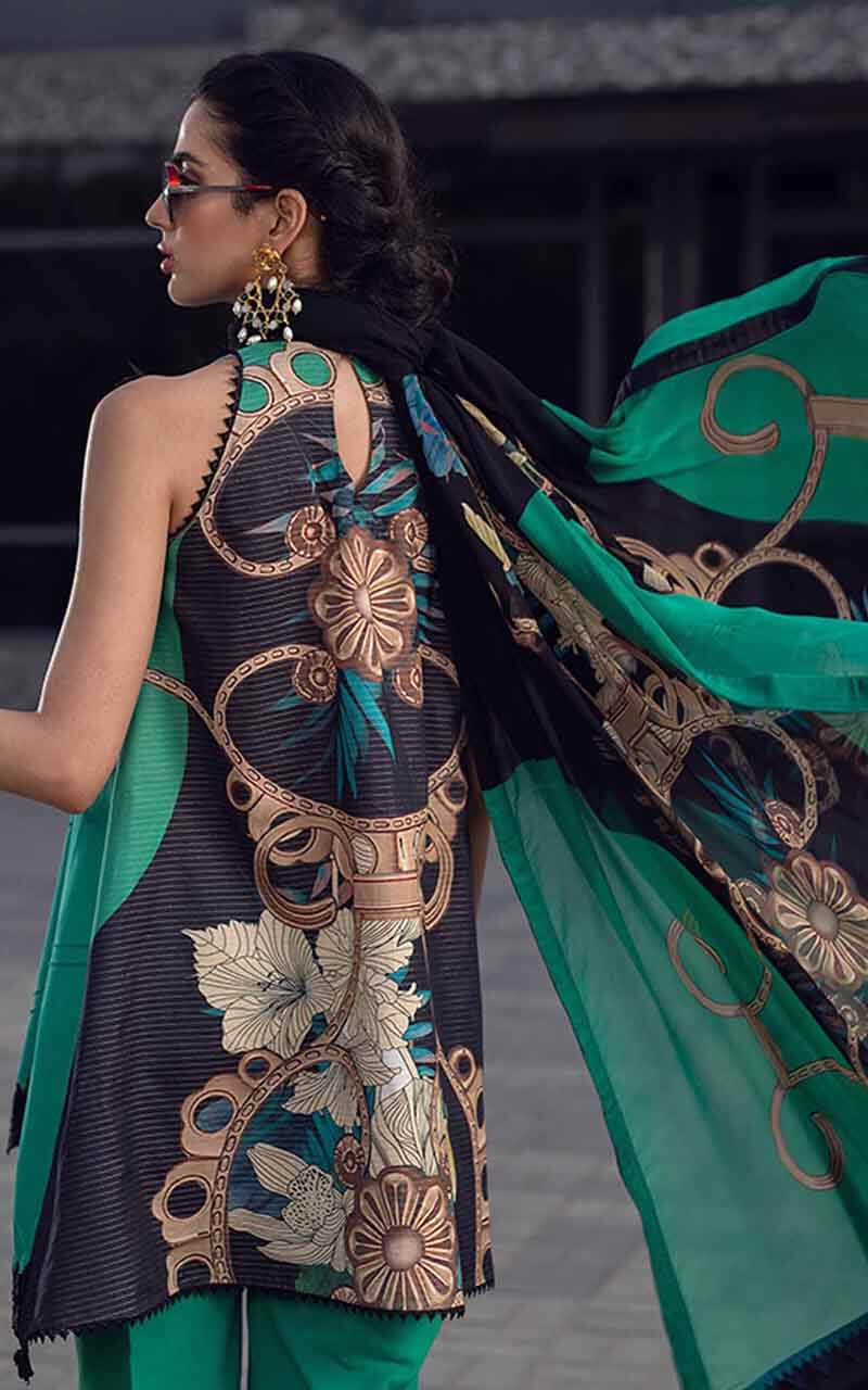 77-D Dark Force | Asifa & Nabeel | La'amour Luxury Lawn SS'21