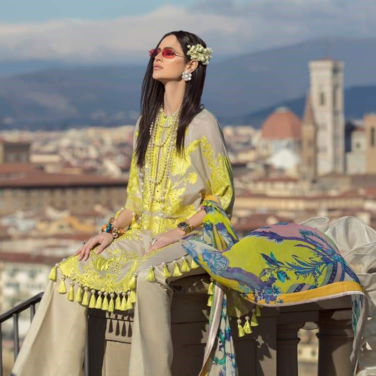 Venetian Blue 1-A (3Pc) Sana Safinaz Luxury Lawn