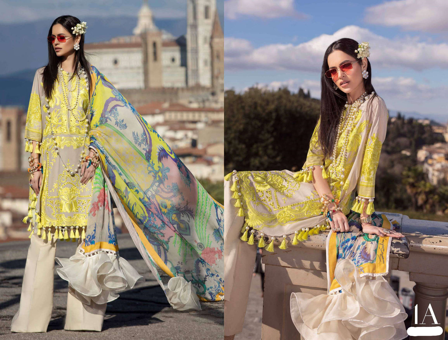 Venetian Blue 1-A (3Pc) Sana Safinaz Luxury Lawn