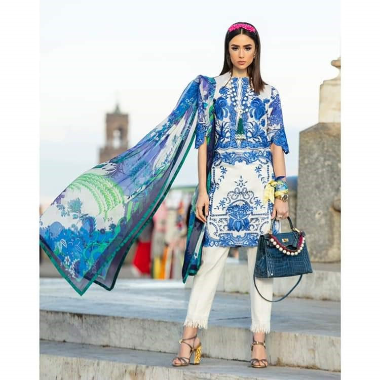 Lemone 1-B (3Pc) Sana Safinaz Luxury Lawn