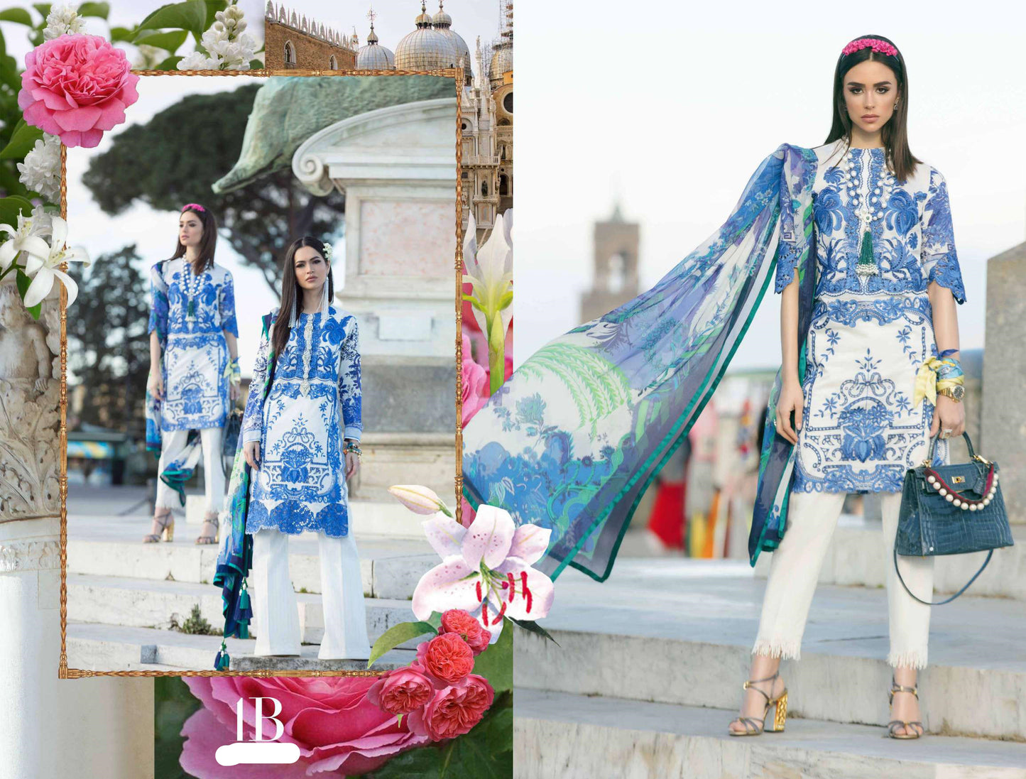 Lemone 1-B (3Pc) Sana Safinaz Luxury Lawn