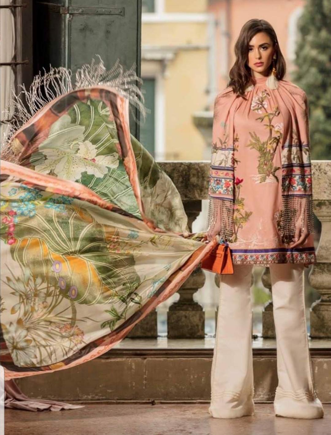 Rosa Corallo 10-A (3Pc) Sana Safinaz Luxury Lawn